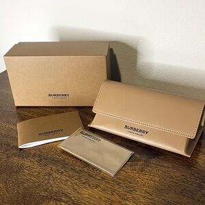 BURBERRY EYEGLASSES/SUNGLASSES CASE+Box+CLEANING CLOTH+Booklet (NO GLASSES!)